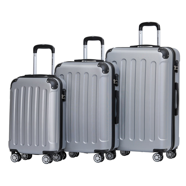 Beibye B2045 Kofferset M-L-XL für Handgepäck, Kurz- & Langstrecken, 360° Doppelrollen, Stabil & Leicht