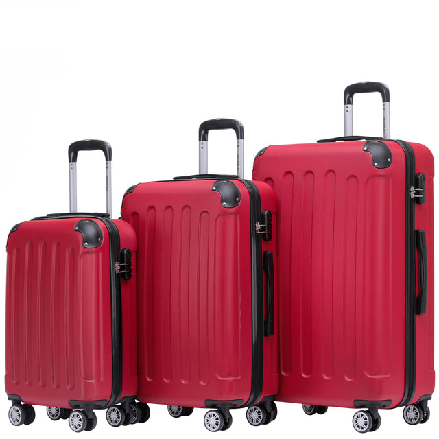 Beibye B2045 Kofferset M-L-XL für Handgepäck, Kurz- & Langstrecken, 360° Doppelrollen, Stabil & Leicht