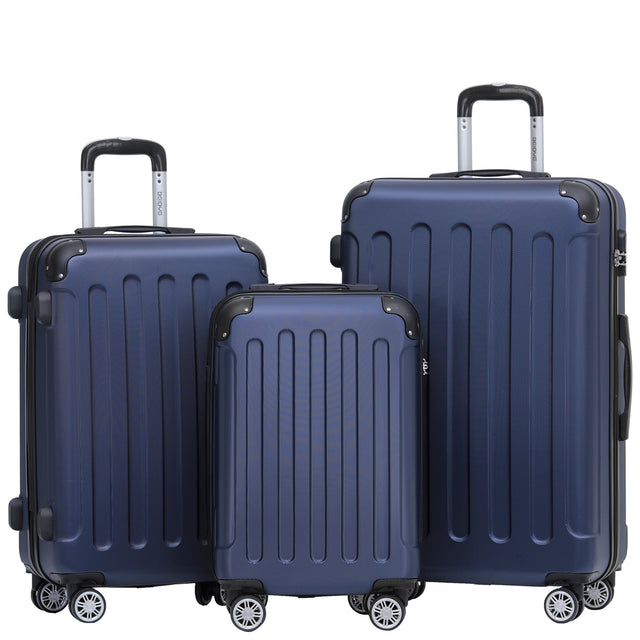 Beibye B2045 Kofferset M-L-XL für Handgepäck, Kurz- & Langstrecken, 360° Doppelrollen, Stabil & Leicht