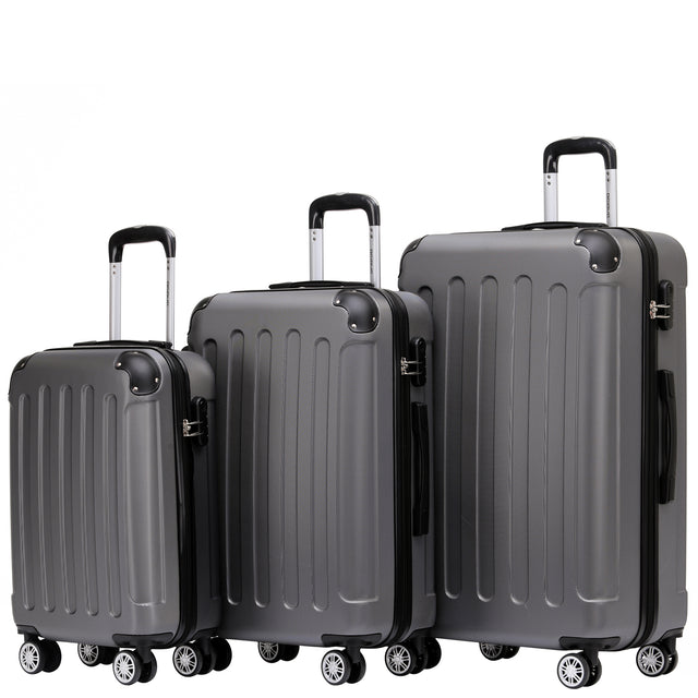 Beibye B2045 Kofferset M-L-XL für Handgepäck, Kurz- & Langstrecken, 360° Doppelrollen, Stabil & Leicht