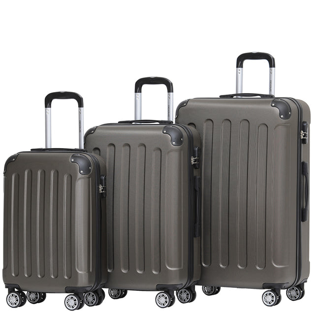 Beibye B2045 Kofferset M-L-XL für Handgepäck, Kurz- & Langstrecken, 360° Doppelrollen, Stabil & Leicht