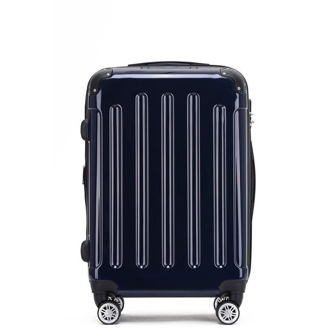 Beibye B2048 L Reisekoffer für Mittelstrecken, 360° Doppelrollen, Hochglanz-Polycarbonat, Volumen erweiterbar, 65 x 43 x 26 cm, 75 L