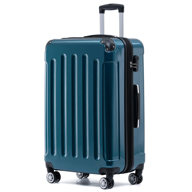 Beibye B2048 XL Reisekoffer für Langstrecken & Familie, 360° Doppelrollen, Hochglanz-Polycarbonat, Volumen erweiterbar, 76 x 50 x 30 cm, 115 L