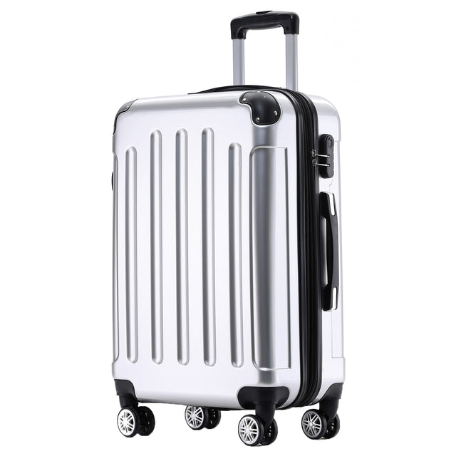 Beibye B2048 XL Reisekoffer für Langstrecken & Familie, 360° Doppelrollen, Hochglanz-Polycarbonat, Volumen erweiterbar, 76 x 50 x 30 cm, 115 L