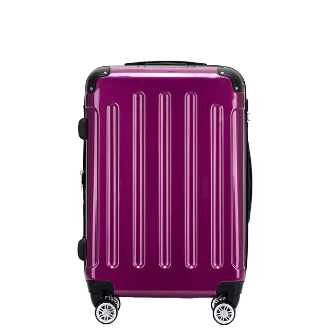 Beibye B2048 XL Reisekoffer für Langstrecken & Familie, 360° Doppelrollen, Hochglanz-Polycarbonat, Volumen erweiterbar, 76 x 50 x 30 cm, 115 L