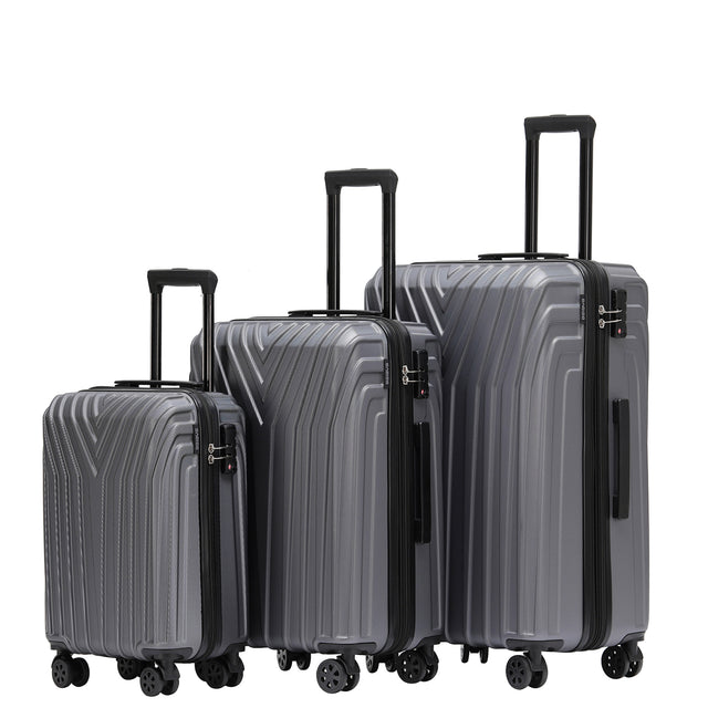 Beibye B2050 Kofferset M-L-XL für Handgepäck, Kurz- & Langstrecken, 360° Doppelrollen, TSA-Schloss, Volumen erweiterbar