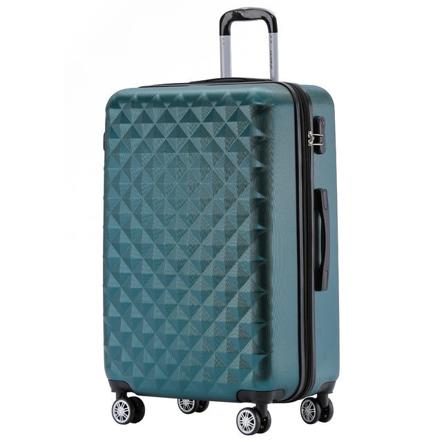 Beibye B2066 L Reisekoffer für Mittelstrecken, 360° gummierte Doppelrollen, ABS-Hartschale, Volumen erweiterbar, 65 x 46 x 29 cm, 75 L