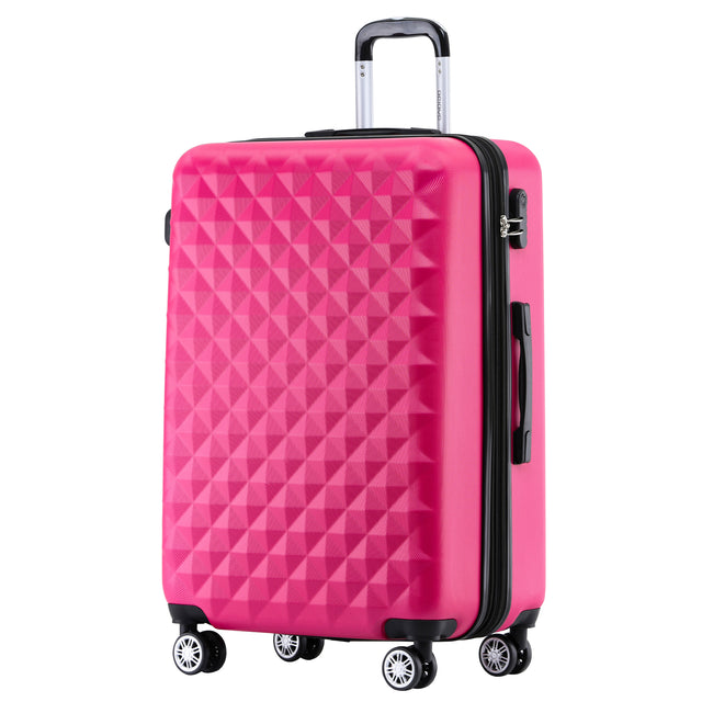Beibye B2066 XL Reisekoffer für Langstrecken & Familie, 360° gummierte Doppelrollen, ABS-Hartschale, Volumen erweiterbar, 76 x 50 x 30 cm, 115 L