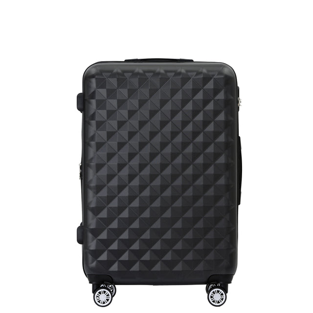Beibye B2066 L Reisekoffer für Mittelstrecken, 360° gummierte Doppelrollen, ABS-Hartschale, Volumen erweiterbar, 65 x 46 x 29 cm, 75 L
