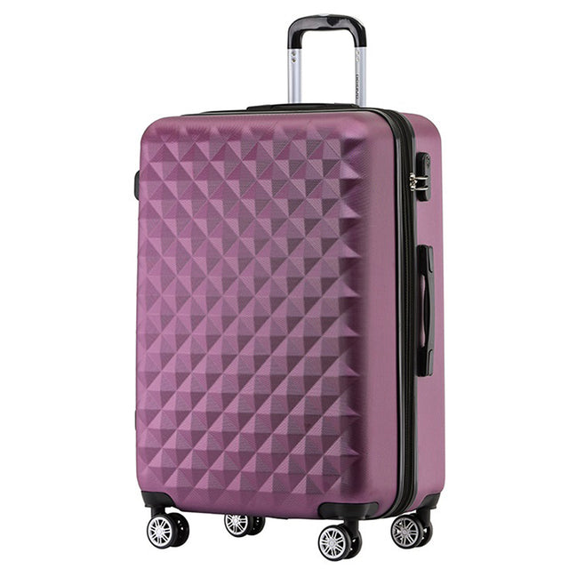 Beibye B2066 L Reisekoffer für Mittelstrecken, 360° gummierte Doppelrollen, ABS-Hartschale, Volumen erweiterbar, 65 x 46 x 29 cm, 75 L