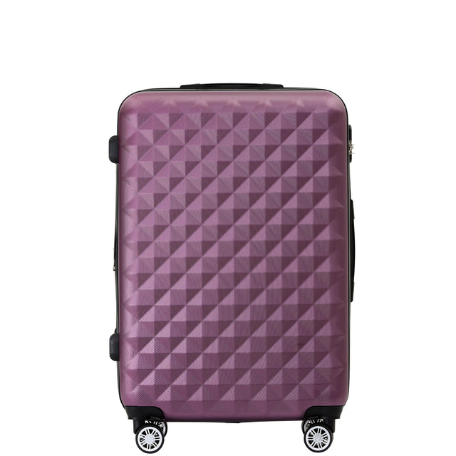 Beibye B2066 L Reisekoffer für Mittelstrecken, 360° gummierte Doppelrollen, ABS-Hartschale, Volumen erweiterbar, 65 x 46 x 29 cm, 75 L