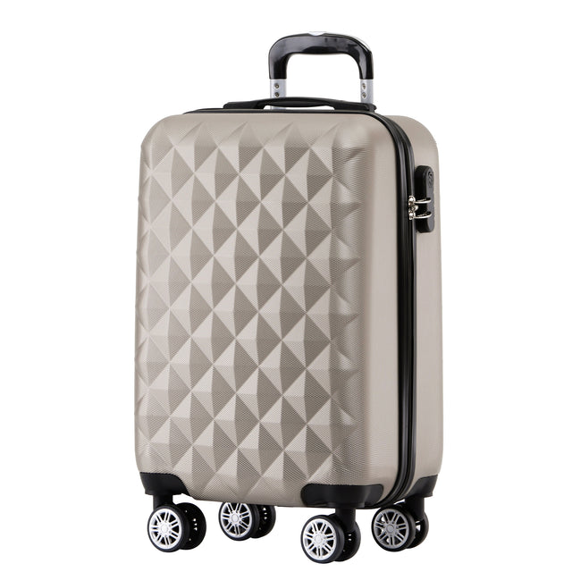 B2066 M Handgepäck für Kurztrips, 360° gummierte Doppelrollen, ABS-Hartschale, 55 x 37 x 23 cm, 45 L