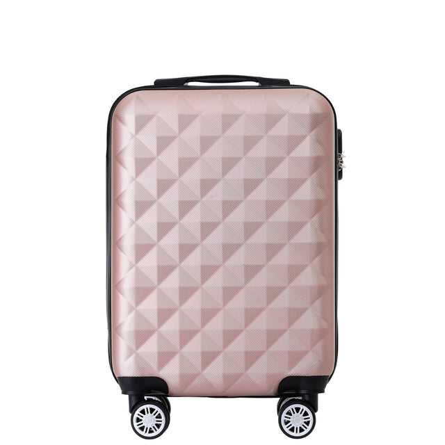 B2066 M Handgepäck für Kurztrips, 360° gummierte Doppelrollen, ABS-Hartschale, 55 x 37 x 23 cm, 45 L