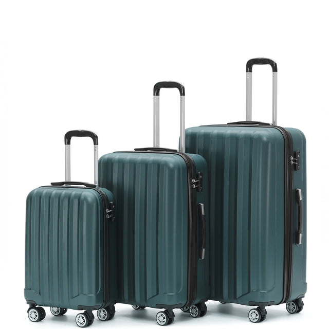 Beibye B2080 Kofferset M-L-XL für Handgepäck, Kurz- & Langstrecken, 360° Doppelrollen, TSA-Zahlenschloss, L & XL erweiterbar
