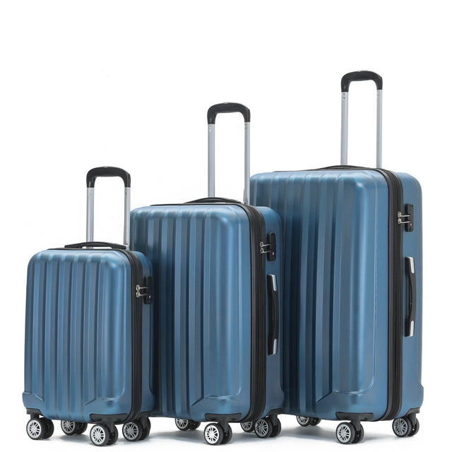 Beibye B2080 Kofferset M-L-XL für Handgepäck, Kurz- & Langstrecken, 360° Doppelrollen, TSA-Zahlenschloss, L & XL erweiterbar