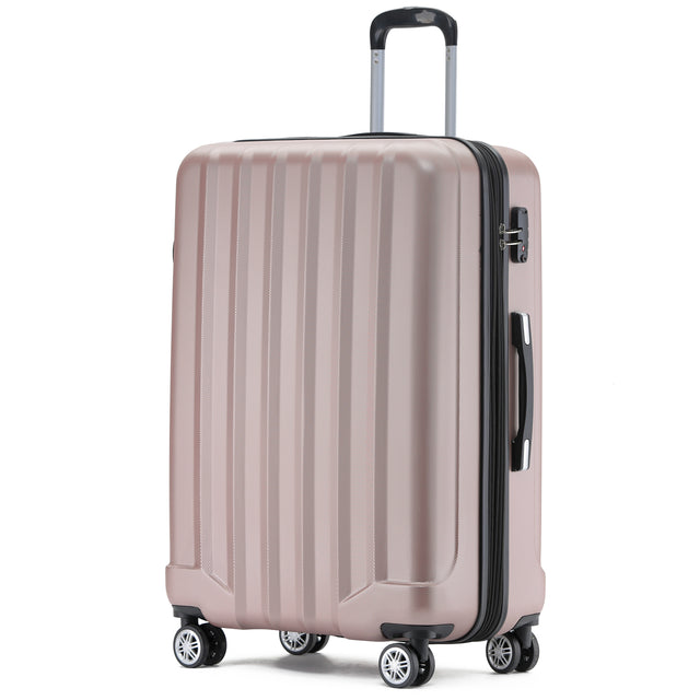 Beibye B2080 L Reisekoffer für Mittelstrecken, 360° Doppelrollen, TSA-Zahlenschloss, Volumen erweiterbar, 66 x 45 x 26 cm, 77 L