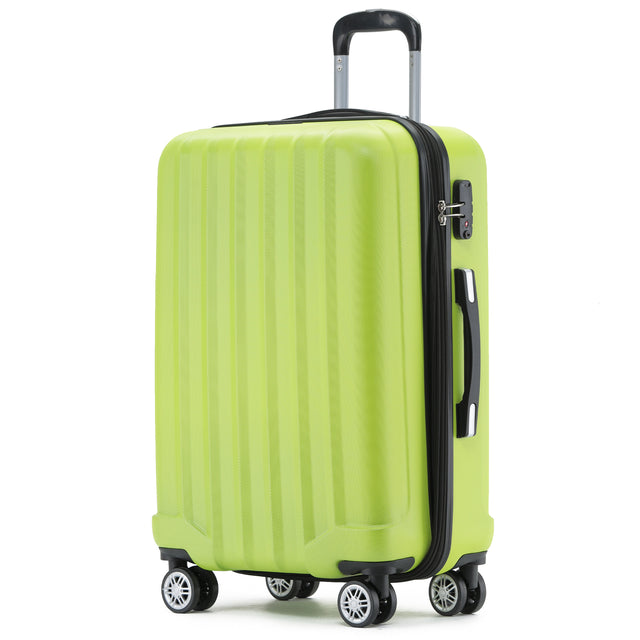 Beibye B2080 L Reisekoffer für Mittelstrecken, 360° Doppelrollen, TSA-Zahlenschloss, Volumen erweiterbar, 66 x 45 x 26 cm, 77 L