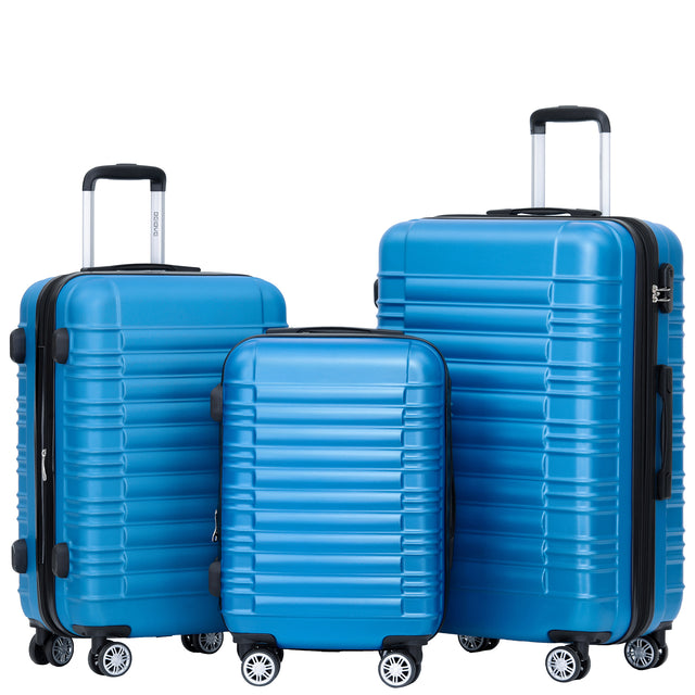 Beibye B2088 Kofferset M-L-XL für Handgepäck, Kurz- & Langstrecken – 360° Doppelrollen, ABS-Hartschale, Volumen erweiterbar