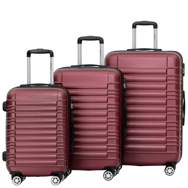 Beibye B2088 Kofferset M-L-XL für Handgepäck, Kurz- & Langstrecken – 360° Doppelrollen, ABS-Hartschale, Volumen erweiterbar