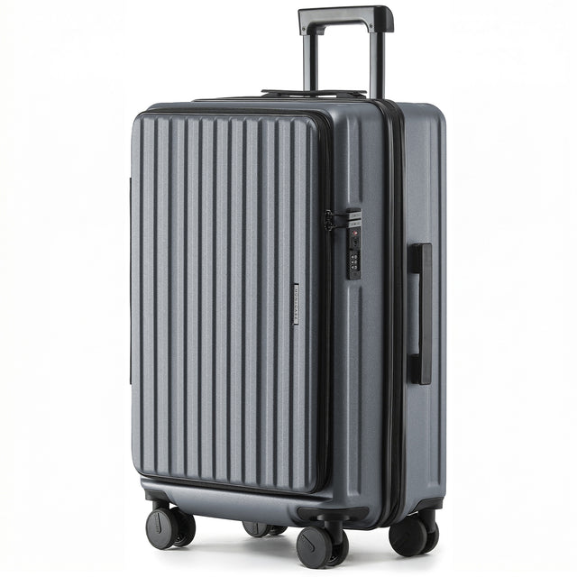 M9008 L Reisekoffer für Mittelstrecken, Top-Opening-Design, TSA-Zahlenschloss, Polycarbonat-Hartschale, Volumen erweiterbar, 66 x 46 x 28 cm, 70 L