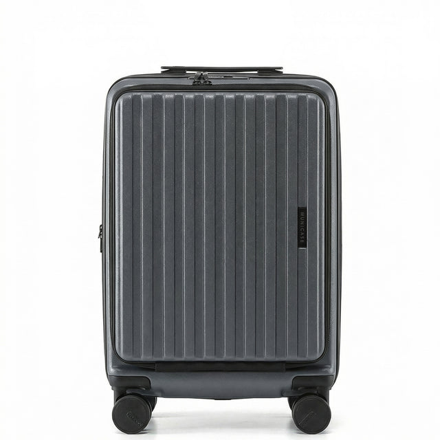 Münicase M9008 M Handgepäck für Kurztrips, Top-Opening-Design, Fronttasche, TSA-Zahlenschloss, Polycarbonat-Hartschale, Volumen erweiterbar, 51 x 35 x 24 cm, 39 L