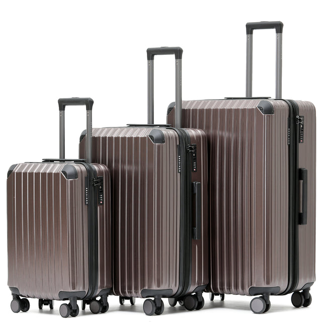 Münicase M816 Kofferset M-L-XL für Handgepäck, Kurz- & Langstrecken, TSA-Zahlenschloss, Eckenschutz, Polycarbonat, Volumen erweiterbar