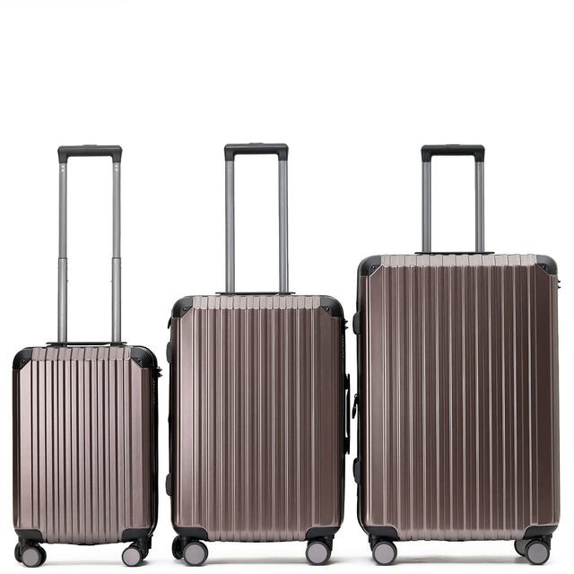 Münicase M816 Kofferset M-L-XL für Handgepäck, Kurz- & Langstrecken, TSA-Zahlenschloss, Eckenschutz, Polycarbonat, Volumen erweiterbar