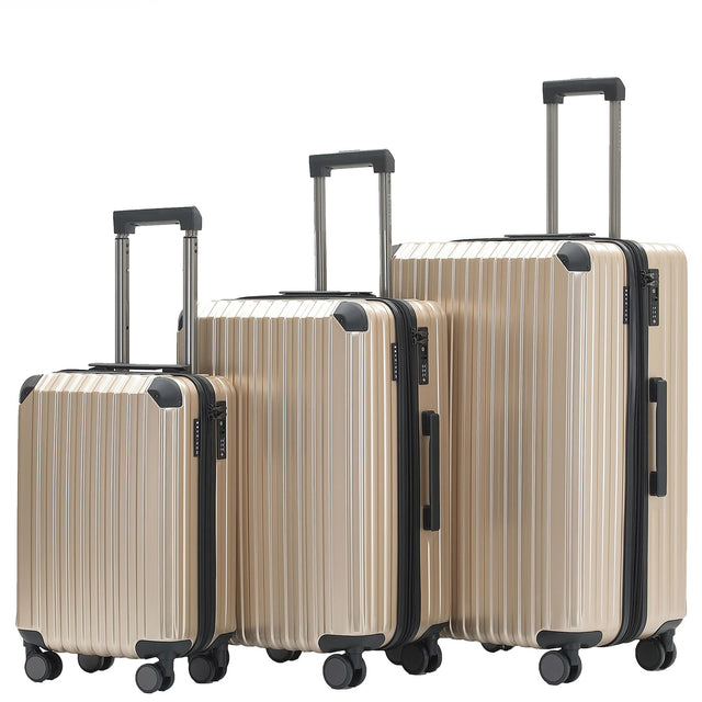 Münicase M816 Kofferset M-L-XL für Handgepäck, Kurz- & Langstrecken, TSA-Zahlenschloss, Eckenschutz, Polycarbonat, Volumen erweiterbar