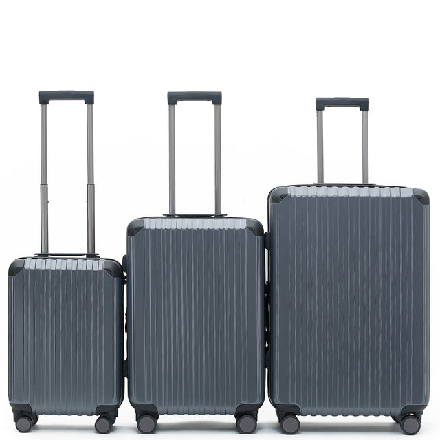 Münicase M816 Kofferset M-L-XL für Handgepäck, Kurz- & Langstrecken, TSA-Zahlenschloss, Eckenschutz, Polycarbonat, Volumen erweiterbar