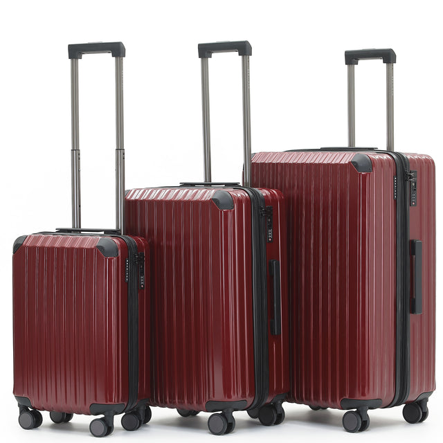Münicase M816 Kofferset M-L-XL für Handgepäck, Kurz- & Langstrecken, TSA-Zahlenschloss, Eckenschutz, Polycarbonat, Volumen erweiterbar