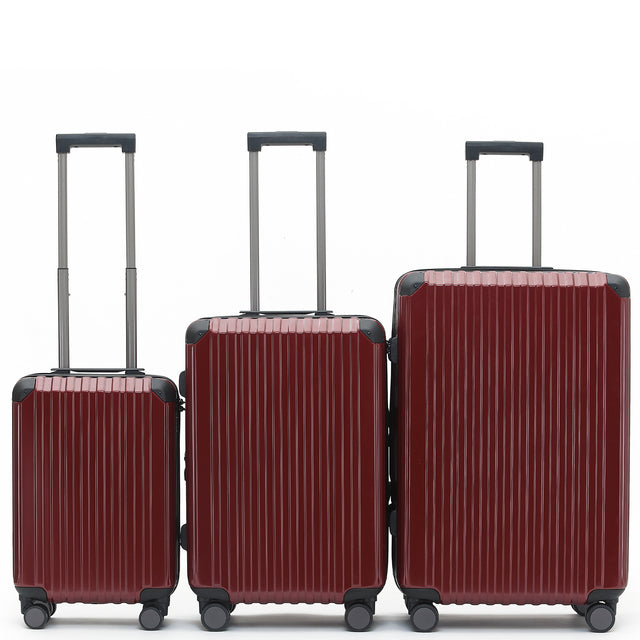 Münicase M816 Kofferset M-L-XL für Handgepäck, Kurz- & Langstrecken, TSA-Zahlenschloss, Eckenschutz, Polycarbonat, Volumen erweiterbar
