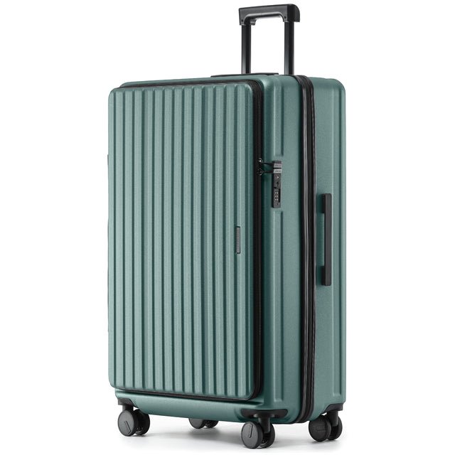 Münicase M9008 XL Reisekoffer für Langstrecken & Familie, Top-Opening-Design, TSA-Zahlenschloss, Polycarbonat-Hartschale, Volumen erweiterbar, 81 x 54 x 30 cm, 118 L