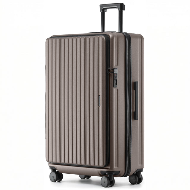 Münicase M9008 XL Reisekoffer für Langstrecken & Familie, Top-Opening-Design, TSA-Zahlenschloss, Polycarbonat-Hartschale, Volumen erweiterbar, 81 x 54 x 30 cm, 118 L