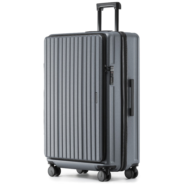 Münicase M9008 XL Reisekoffer für Langstrecken & Familie, Top-Opening-Design, TSA-Zahlenschloss, Polycarbonat-Hartschale, Volumen erweiterbar, 81 x 54 x 30 cm, 118 L