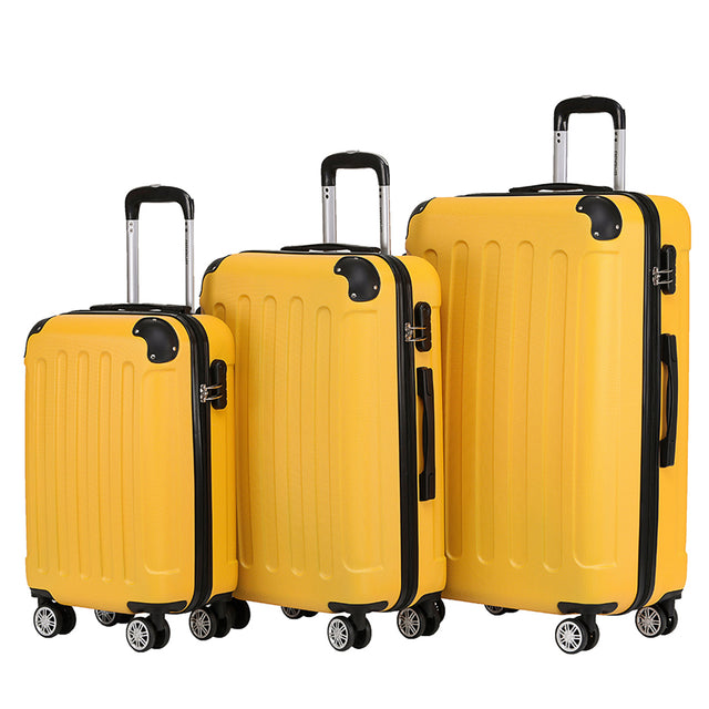 Beibye B2045 Kofferset M-L-XL für Handgepäck, Kurz- & Langstrecken, 360° Doppelrollen, Stabil & Leicht