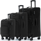 Münicase M006 Kofferset M-L-XL für Handgepäck, Kurz- & Langstrecken, praktische Fronttaschen & TSA-Zahlenschloss, wasserabweisendes Oxford-Gewebe, Volumen erweiterbar