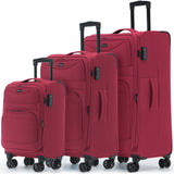 Münicase M006 Kofferset M-L-XL für Handgepäck, Kurz- & Langstrecken, praktische Fronttaschen & TSA-Zahlenschloss, wasserabweisendes Oxford-Gewebe, Volumen erweiterbar