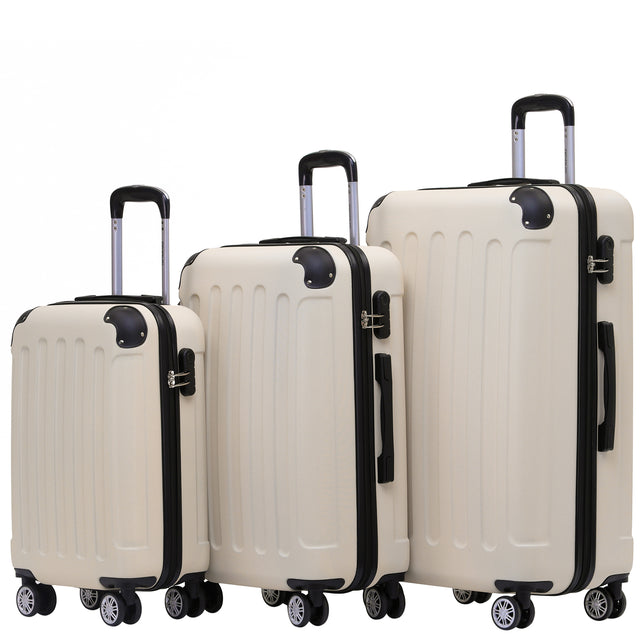 Beibye B2045 Kofferset M-L-XL für Handgepäck, Kurz- & Langstrecken, 360° Doppelrollen, Stabil & Leicht