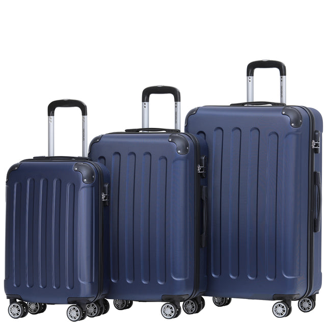 Beibye B2045 Kofferset M-L-XL für Handgepäck, Kurz- & Langstrecken, 360° Doppelrollen, Stabil & Leicht