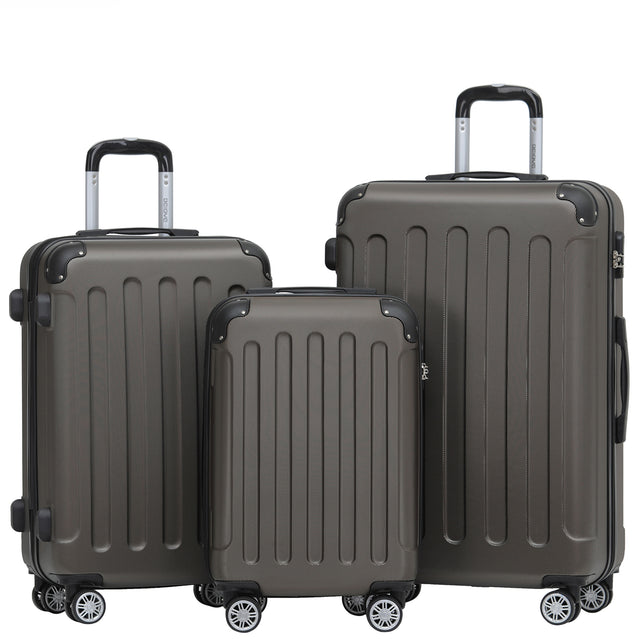 Beibye B2045 Kofferset M-L-XL für Handgepäck, Kurz- & Langstrecken, 360° Doppelrollen, Stabil & Leicht