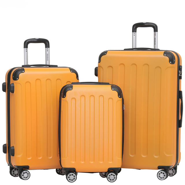 Beibye B2045 Kofferset M-L-XL für Handgepäck, Kurz- & Langstrecken, 360° Doppelrollen, Stabil & Leicht