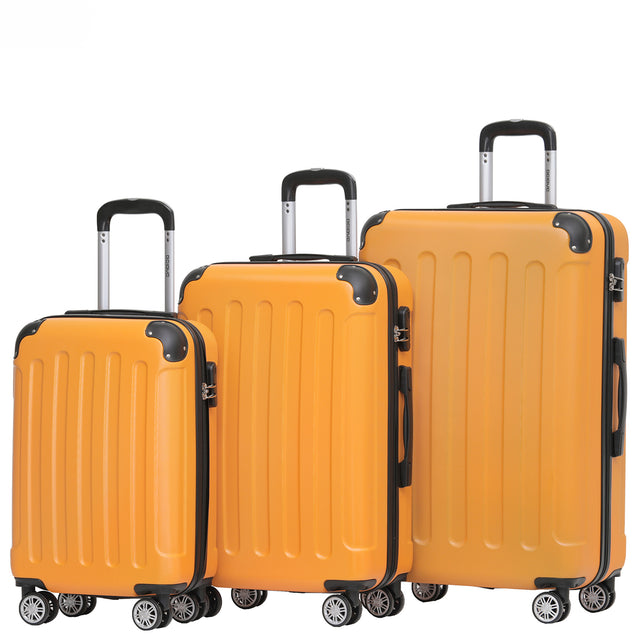 Beibye B2045 Kofferset M-L-XL für Handgepäck, Kurz- & Langstrecken, 360° Doppelrollen, Stabil & Leicht