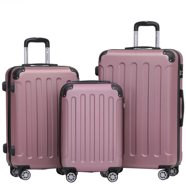 Beibye B2045 Kofferset M-L-XL für Handgepäck, Kurz- & Langstrecken, 360° Doppelrollen, Stabil & Leicht