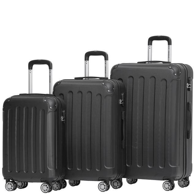 Beibye B2045 Kofferset M-L-XL für Handgepäck, Kurz- & Langstrecken, 360° Doppelrollen, Stabil & Leicht