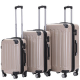 Beibye B2048 Kofferset M-L-XL für Handgepäck, Kurz- & Langstrecken, 360° Doppelrollen, Hochglanz-Polycarbonat, Volumen erweiterbar