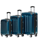 Beibye B2048 Kofferset M-L-XL für Handgepäck, Kurz- & Langstrecken, 360° Doppelrollen, Hochglanz-Polycarbonat, Volumen erweiterbar