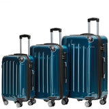 Beibye B2048 Kofferset M-L-XL für Handgepäck, Kurz- & Langstrecken, 360° Doppelrollen, Hochglanz-Polycarbonat, Volumen erweiterbar
