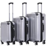 Beibye B2048 Kofferset M-L-XL für Handgepäck, Kurz- & Langstrecken, 360° Doppelrollen, Hochglanz-Polycarbonat, Volumen erweiterbar
