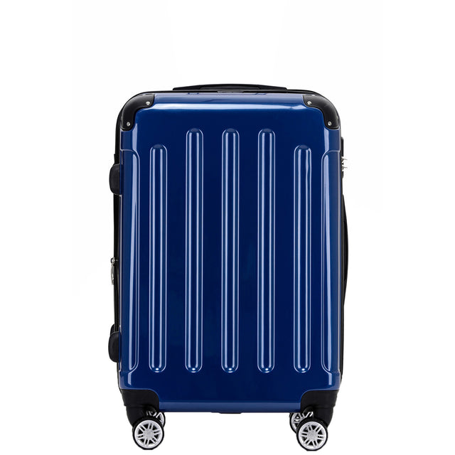 Beibye B2048 XL Reisekoffer für Langstrecken & Familie, 360° Doppelrollen, Hochglanz-Polycarbonat, Volumen erweiterbar, 76 x 50 x 30 cm, 115 L