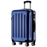 Beibye B2048 L Reisekoffer für Mittelstrecken, 360° Doppelrollen, Hochglanz-Polycarbonat, Volumen erweiterbar, 65 x 43 x 26 cm, 75 L